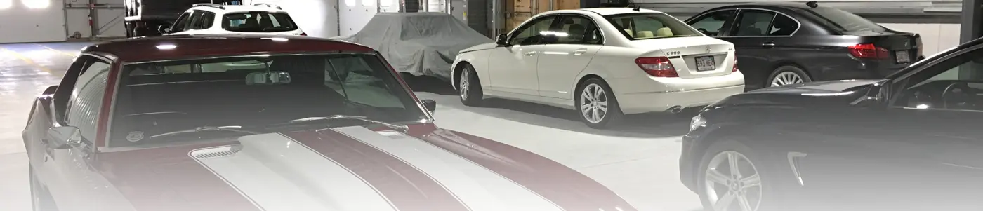 Classic and late-model cars stored indoors